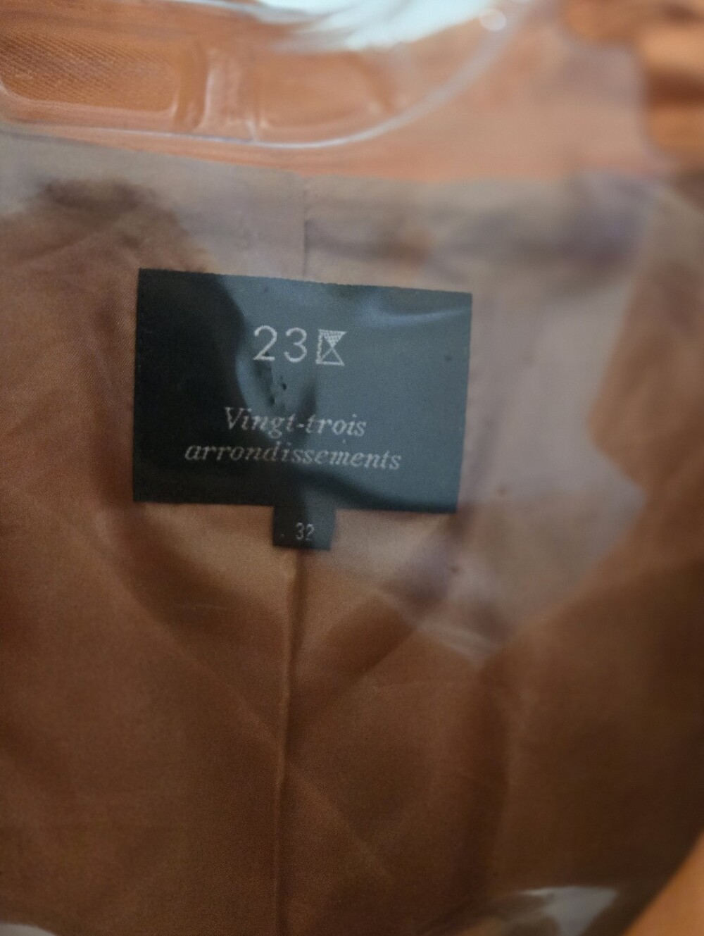 23 Wands Women’s Double-Breasted Trench Coat Rust Orange - Picture 2 of 5